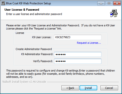 disable k9 web protection windows 10